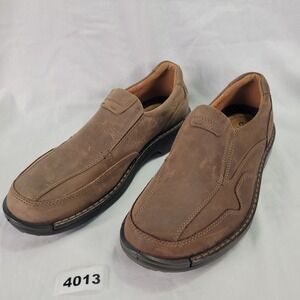 ECCO Mens Leather Slip On Loafer Shoes Brown Size 42 EU 8/8.5 US
